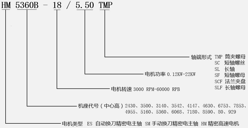 瑞德沃斯高速電機型號說(shuō)明